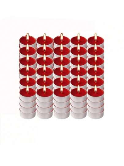 10/50/100pcs/Pack Unscented Tea Candles, 2-Hour Burn Time, Clean Burning, Elegant White Color, Suitable For Pool Side, Christmas, Wedding, Home Decor, Ambiance Creation, Decoration, Party, Minimalist Style, Holiday Shoppers & Gift Choice
