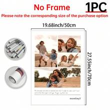 1 Stück personalisiertes Fotocollagen-Poster für Mutter, personalisiertes Muttertagsgeschenk, Geburtstagsgeschenk, Weihnachtsgeschenk für Mutter, personalisierte bedruckte Wandkunst für Mutter, Muttertagsgeschenk, Geschenk mit Rahmen - Verschiedenfarbig - Übersicht 13