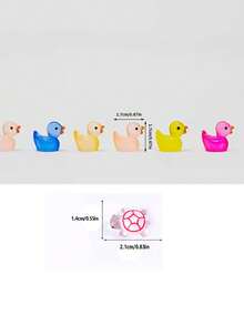 20件/套夜光迷你鸭子和乌龟套装，树脂材质，发光乌龟和黄色小鸭，可爱迷你景观装饰，DIY盲盒配件，苔藓创意DIY装饰，汽车和桌面迷你装饰，适用于工艺品制作、派对礼品、节日装饰、课堂奖励、海滩主题活动和活动策划 - 均碼 - 查看 9