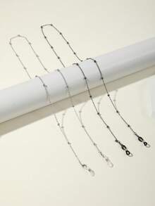 Bộ 2 chiếc dây đeo kính mắt bằng kim loại cao cấp, thời trang, phụ kiện kính mắt, dây giữ khẩu trang, thích hợp làm quà tặng. - Nhiều màu - Xem 3