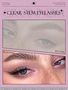 Half-Strip Transparent Cat Eye Short Soft 3D Faux Mink Eyelashes, Suitable For Natural Makeup (BP07), Bar Lash, False Eyelashes - Black - View 7