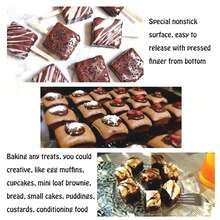 1pc Mini Brownie Pan Square Silicone Baking Mold For Cakes, Chocolates& Confectionery- DIY Baking& Jelly Making Tools, Kitchen Essentials, Back To School Season, Wedding Season, Halloween, Party - Multicolor - View 9