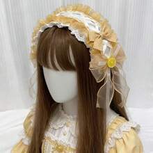 Red Strawberry Lace Bow Headband, Sweet & Cute Girls Lolita Headpiece, Cosplay Hair Accessory - Multicolor - View 10