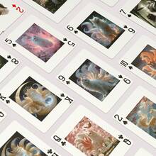 YFOPEN 九尾猫扑克牌，九尾狐元素，新奇收藏卡牌，每款设计独一无二，耐用材质，复古风格，适合主题派对、收藏扑克牌、桌面游戏、礼品卡 - 彩色 - 查看 5