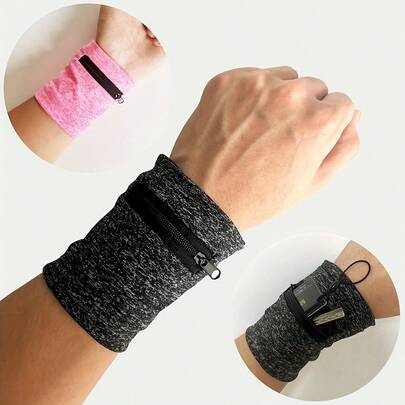 1 Stück modische Multi-Color Unisex Armgeldbörse - Hergestellt aus strapazierfähigem Polyester, mit Reißverschluss, verstellbarem Riemen, mehreren Kartenfächern, geeignet für Fitness, Laufen, Radfahren und andere Aktivitäten