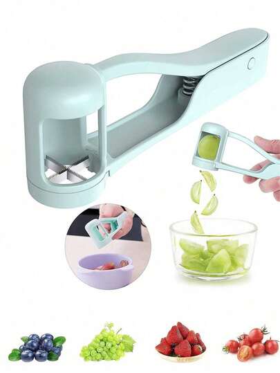 4-In-1 Fruit Slicer Set: Grape Cutter, Tomato Slicer, Grape Slicer, Quartering Tool, Cherry Salad Chopper - Small Kitchen Tools For Quickly Slicing Fruits, Fruit Slicer, Strawberry Slicer - Kitchen Gadgets For Slicing And Separating Fruits, Salads, Cakes And Kitchen Decor
