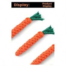 1 món đồ chơi gặm hình củ cà rốt cho thú cưng, đồ chơi bằng dây cotton, đồ chơi hình củ cà rốt dệt bền chắc, thích hợp cho việc chăm sóc răng miệng của chó và mèo. - Nhiều màu - Xem 6