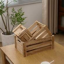 1/3 Set Handmade Vintage Wooden Nesting Storage Boxes, Suitable For Farmhouse Kitchen, Bathroom, Living Room And Wardrobe Storage, Storage Supplies, Kitchen Accessories, Holiday Essentials, Kitchen Storage - Multicolor - View 2