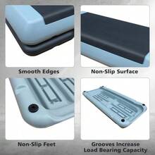 6 Cm/28.5 Inch Adjustable Aerobic Stepper For Fitness And Training - Grey - View 4