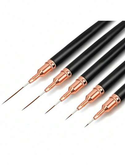 5pcs/Set Nail Brush Pen Nail Art Liner Brushes Set Elongated Striping Drawing Professional