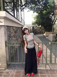 Women Tops - Grey - View 4