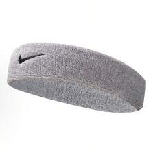 NIKE Premier Training Sport Headband - Thick, Soft, Cotton Blend, Moisture-Absolving - Light Grey - View 3