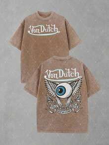 Camisetas nuevas de moda para hombre de primavera y verano. Camiseta gráfica de manga corta con cuello redondo, estilo vintage lavado y de gran tamaño, de Van Dutch Motorcycle Wing City Tour - Algodón suave con efecto vintage para viajes y uso diario casual, regalo perfecto para coleccionistas de marcas, camisetas para hombre, camiseta gráfica de estilo urbano. - Negro - Ver 15