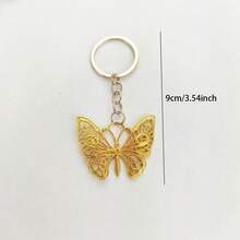 1pc Hollow Butterfly Insect Keychain, Delicate Metal Crafted 3D Pendant, Retro Artistic Accessory, Romantic & Practical Gift For Girlfriend/Best Friend Gifts For Mother, Father, Graduation, And Teacher - Multicolor - View 9
