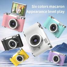 ¡Pantalla plegable para estudiantes! Cámara retro CCD + HD 720P/1080P, incluye tarjeta de 32G, lector de tarjetas, adaptador - Multicolor - Ver 8