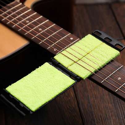 Dụng cụ vệ sinh dây đàn guitar và bass - Thích hợp cho guitar acoustic, guitar điện và bass || Bàn chải vệ sinh dây đàn ukulele dễ sử dụng - Phụ kiện chống gỉ và bảo dưỡng