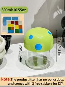 1pc Mushroom Biscuit Candy Jar,Clear Plastic Jars,Mushroom Jar,Storage Jar,Cute Candy Jar Works Well For Treat Packaging, Party Favors,Or A Small Present Container,Offering A Charming Way To Share Biscuit,Snacks - Multicolor - View 14