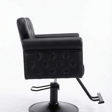 Ergonomischer Relax-Drehsessel für Wohnzimmer – 360° drehbar, höhenverstellbar mit Hydraulik, pflegeleichtes PU-Leder, stabile Metallbasis, bis 150 kg belastbar, bequem - Schwarz - Übersicht 5
