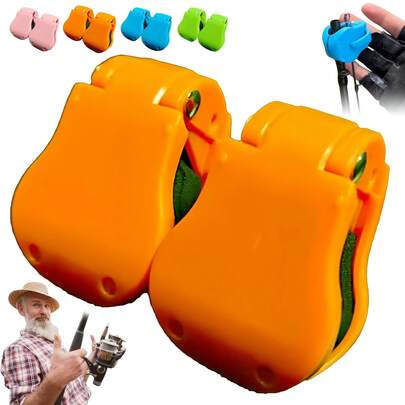 1pc/4pcs Multi-Functional Fishing Rod Holder - Portable Detachable Line Clip, Easy To Store, Durable, High-Reflective Polymer, Suitable For Beach And Outdoor Use, Fishing Gear Accessories, Beach Fishing Gear, Fashionable Design, Sturdy Structure
