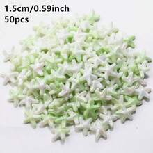 50pcs 15mm Multicolor Acrylic Starfish Beads, Suitable For Jewelry Making, Bracelet Necklace Earring Accessories - Starfish - View 11