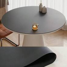 1pc Minimalist & Fashionable Round PU Leather Placemat, Suitable For Dining Table, Coffee Table, Desk, Manicure Desk, Coaster, Various Round Tabletops, Waterproof, Oil-Proof, Easy To Clean - Multicolor - View 7
