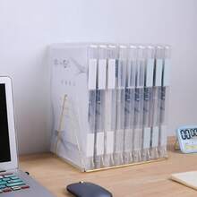 Hộp đựng hồ sơ khổ A4 (8,5" x 11"), hộp nhựa trong suốt đựng giấy tờ, tạp chí, văn phòng phẩm, đồ dùng học tập, hộp đựng đồ dùng đa năng trên bàn làm việc cho trường học, văn phòng, hiệu sách, nhà. - Nhiều màu - Xem 10