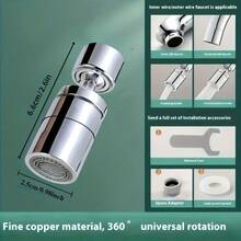 Aireador de grifo de acero inoxidable de 360° con modo dual, compacto para fregadero de cocina y baño con dos patrones de rociado, conveniente para lavar y enjuagar el cabello. Adecuado para grifos de fregadero de cocina y baño. Excelente regalo para Pascua y el Día de San Patricio. - Múltiples estilos - Ver 9