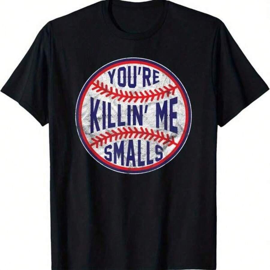 Boys Baseball Drip Graphic Tees, Baseball Stuff, Jersey Summer Tops, Soft Breathable Funny You're Killin Me Smalls Designer Baseball T SHIRT For Kids Baseball Lifestyle 101 Youth, Tween Boy Top, Family Matching Outfit Adult And Children's Sizes, Gifts For Baseball Fan - 黑色 - 查看 1