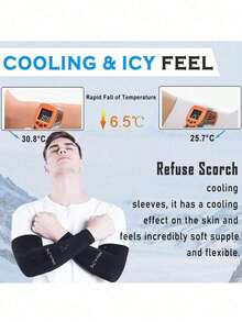 1 Pair Summer UV Protection Ice Silk Arm Sleeves, Compression Sun Protection Sleeves, Student Supplies Sun Block Arm Sleeves, Ice Silk Sleeves With Sun Protection Function, Summer Sun Protection Fingerless Gloves, Unisex, Suitable For Driving, Outdoor Activities, Fishing, Sports & Exercise - Multicolor - View 5