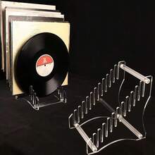 Acrylic Floating Vinyl Record Display Shelf, Showcase Your Vinyl Records At Home Or Office - Multicolor - View 1