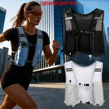 1pc Unisex Lightweight Sports Vest With Phone Pocket - Adjustable Shoulder Straps, Zipper Compartment, Mesh Back Design, Suitable For Running, Hiking, Fitness, Running Gear, Sports Vest Bag, Lightweight Mesh Backboard, Waist Bag & Chest Bag 2-In-1, With Phone Pocket Main Compartment, Suitable For Gym, Hiking, Cycling, Travel, Marathon, Trail Running, Daily Use, With Water Bottle Holder, For Night Running And Cycling - Multicolor - View 5