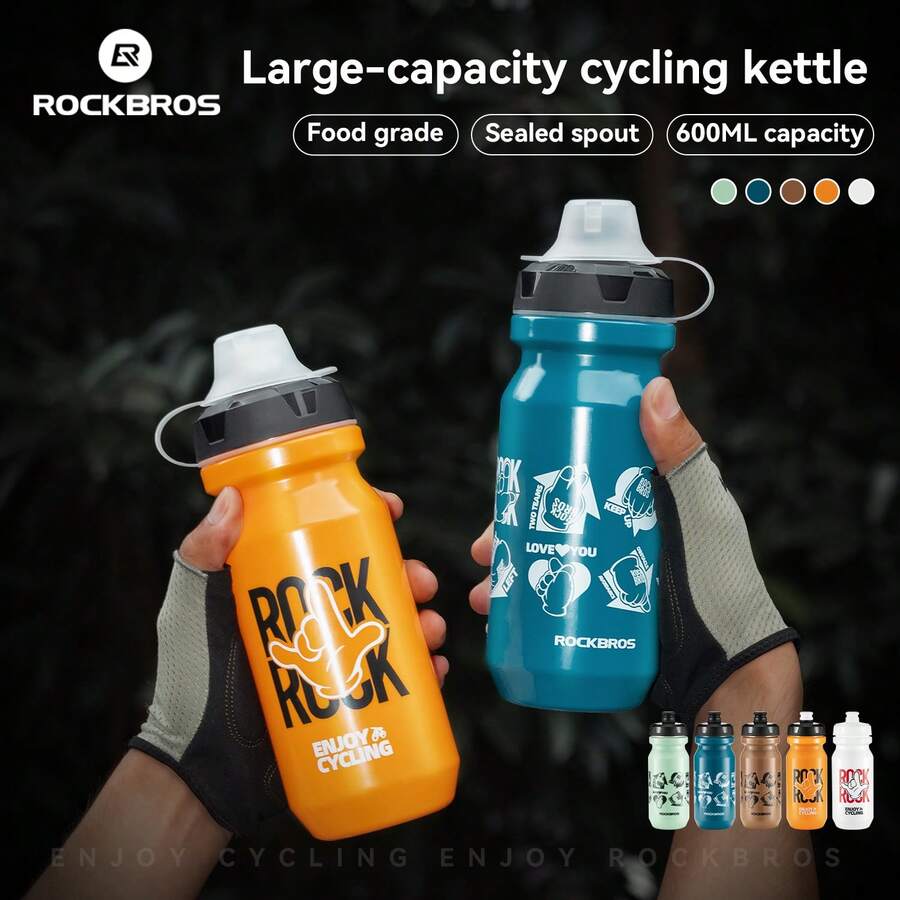 Gran capacidad de materias primas, conveniente para beber. Botella de boca ancha, talla grande conveniente para agregar agua y hielo, fácil de limpiar, talla grande higiénico para uso diario, mejorando la experiencia de beber ciclismo. - Multicolor - Ver 1