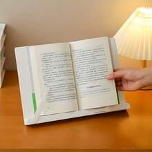 Estantería de lectura multifuncional, soporte de libro con clip de lectura, soporte de lectura, soporte para cuaderno, soporte de escritorio universal, soporte de lectura vertical para estudiantes - Ver 11