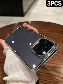 3pcs Classic Transparent Full Body Shock-Proof Phone Case, Soft TPU Shell With Large Cutouts, Compatible With IPhone 17, 17 Pro, 17 Pro Max, 16, 16 Pro Max, 15, 14, 13, 11, 13, 14 Pro Max, Waterproof, Shockproof, Anti-Fall, Anti-Scratch - Clear - View 6