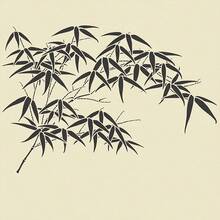可重复使用的竹叶，适用于DIY墙饰、剪贴簿和压花——耐用PET塑料材质，易于使用的11.7英寸 x 8.3英寸模板 - A - 查看 5