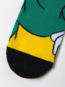 Disney 1双正品迪士尼男士袜子，万圣节和圣诞节礼物袜，经典卡通人物设计，新颖趣味款式，舒适透气时尚袜子 - 彩色 - 查看 5