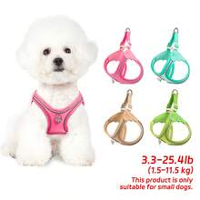 New Soft & Lightweight Step-In Dog Harness, Breathable Mesh Pet Chest Strap With Reflective Safety, Convenient For Walking Small Dogs & Cats Outdoor - Multicolor - View 5