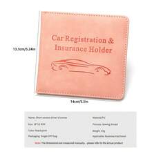 1pc Litchi Grain Car Multi-Function Insurance Card Holder, Short PU Leather Vehicle Driving License Holder - One Size Fits All - View 7