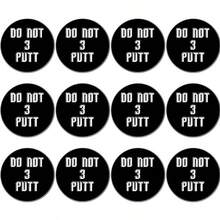 FINGER TEN 12pcs Golf Ball Marker Set, Durable Fashionable White Or Black 3-Putter Pattern Golf Ball Markers, Suitable For Golf Clubs And Hats, Ideal Accessory For Golfers - Black - View 9