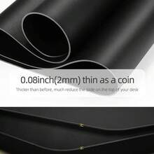 Tấm lót chuột bền bỉ cho laptop, chơi game, làm bằng da PU, đa chức năng, in hình hoa vàng hồng và chữ cái, chất liệu cao cấp, thích hợp làm tấm lót bàn cho máy tính. - Xem 3