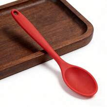 Silicone Kitchen Spoons Set, 8 Inch Heat Resistant Non-Stick Utensils - Cooking Spoons For Mixing, Serving, Stirring - Dishwasher (Red/Black/Gray, 2/4/6 Pack) - Red - View 12