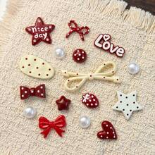 16pcs/Set Red Star Bow Flower Shoe Charms, DIY Decorative Accessories For Sandals Slippers Beach Garden Shoes, Perfect Fashion Gift For Holidays Halloween Christmas - Multicolor - View 7