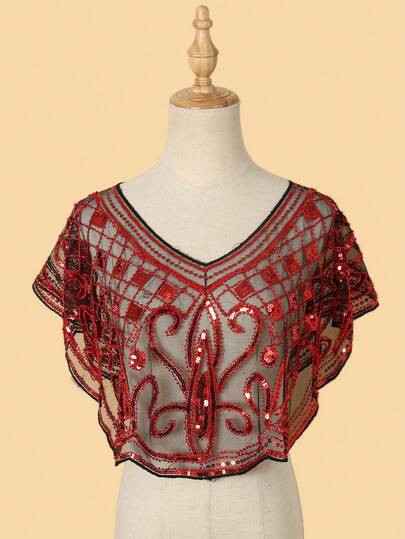 1 chiếc khăn choàng đính sequin mỏng nhẹ mùa hè, áo khoác ngoài đa năng dành cho nữ.