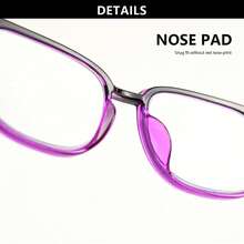 2-Pack Multifocal Progressive Women Square Full-Rim Reading Glasses Spring Hinges Durable Polycarbonate Eyewear For Home And Office - Black+Purple - View 9