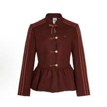 Adidas Women's Lunar New Year Special Edition Hooded Jacket | Asia Sizing Premium Fleece Full-Zip Sweatshirt | Festive Graphic Embroidery Athletic Outerwear | Slim Fit Sportswear Black And Grey Hoodie | Limited Edition Chinese New Year Urban Style Top In Black - 鏽棕色 - 查看 1