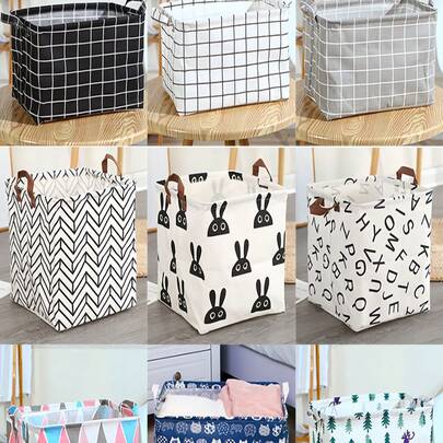 1 Giỏ đựng đồ nhiều họa tiết, thích hợp dùng cho giặt giũ, phòng tắm, trang trí nhà cửa, hộp đựng đồ vuông có thể gấp gọn, giỏ/hộp/hộp đựng quần áo, giỏ đựng đồ giặt, quà tặng ngày Valentine, quà tặng ngày của Mẹ, thích hợp cho mùa tựu trường.