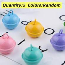 10 Peças Sinos Metálicos Coloridos Pintados, 22mm de Diâmetro, Acessórios de Joalheria de Natal DIY, Chaveiros, Pendentes, Sinos Coloridos Atacado, Decoração Suspensa DIY, Sinos Pequenos de Estimação Cartoon - Tamanho único, cor aleatória - Visão 13