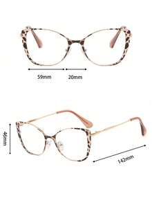 1副猫眼珐琅双色日常眼镜（女士款） - 豹紋 - 查看 5