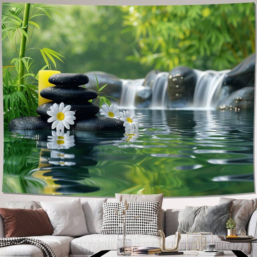 1pc Clear Water Candle Background Cloth, Living Room Bedroom Office Home Decor, Room Decor, Party Decor - 9 - View 1