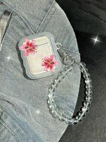 1个Y2K赛车摩托车风格极简耳机保护套，兼容苹果Pro 2、Pro 3、第一代/第二代，哑光表面 - 黑色 - 查看 2